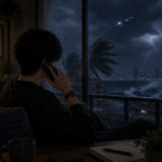 台風の日に…